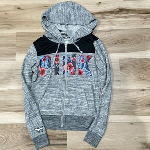 Victoria’s Secret PINK Grey Zip Up Hoodie Sweatshirt Women’s XS